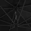 vidaXL Sonnenschirm mit Metall-Mast 390 cm Schwarz Produktbild-Vorschau 4