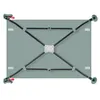 The underside of a green travel crib with its support structure visible. Náhľad obrázku produktu