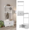 Appendiabiti Vicco Lysa Bianco 80 x 180 cm con 2 porte, Anteprima dell’immagine prodotto 2