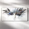 Wandbild Leinwand Bilder Wanduhr 60x30 Foto Bild Federn um Produktbild-Vorschau 2