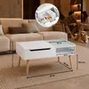 Makika Couchtisch / Wohnzimmertisch mit Glas ausziehbar mit Produktbild-Vorschau 7