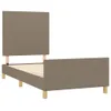 vidaXL Bettgestell mit Kopfteil Taupe 100x200 cm Stoff -  Produktbild-Vorschau 5