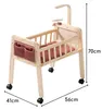 Howa poppenbed van hout, model "Grace", met wieltjes, Productafbeelding-voorbeeld 6
