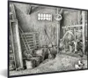 MuchoWow® MuchoWow® Gerahmtes Poster Pferdestall mit zwei Produktbild-Vorschau 1