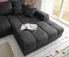 DELIFE Ecksofa Josea 300x220 cm Mikrofaser Schwarz Produktbild-Vorschau 5