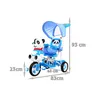 vélo enfant à 3 roues Panda Blue + bruit + capote + Voir les images du produit 6