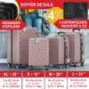 ONBEST Hartschalen Koffer Set | 4-teilig | Rose Gold | mit Produktbild-Vorschau 2