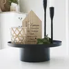 Dekotablett NORDIC schwarz aus Metall D30cm Dekoplateau Produktbild-Vorschau 2