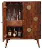 FineBuy Barschrank Akazie Massivholz 75x96cm Bar Möbel mit Produktbild-Vorschau 5