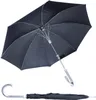 Paraplu 110 cm zwart met handopening - gebogen handvat - Productafbeelding-voorbeeld 1