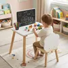 COSTWAY Kinderbureau met stoel, kinderschrijftafel met Productafbeelding-voorbeeld 8