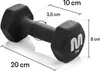 Meteor Hantel-Set 2x3 kg Gusseisen PVC Kurzhanteln Hexagon Produktbild-Vorschau 5