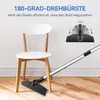 A vacuum cleaner head is shown being used under a chair, with a diagram illustrating its 180-degree rotation. Produktbild-Vorschau
