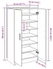 vidaXL Armoire à chaussures gris béton 55x35x108 cm Bois Voir les images du produit 8