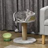 PawHut Kraboom klein, 49 cm, kattenboom, krabpaal met Productafbeelding-voorbeeld 2