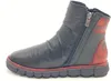 Manitu Damen Kurzstiefelette schwarz mit bordo abgesetzter Produktbild-Vorschau 3