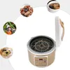 A collage showing a black garlic fermenter with inset images of food. Podgląd zdjęcia produktu