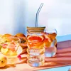 HOMLA BUBBLY SUMMER Glas mit Bambusdeckel und Glasstrohhalm Produktbild-Vorschau 2