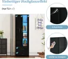 okwish vitrína vysoká skříň s LED osvětlením, obývací skříň Náhled obrázku produktu 7