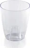 A clear plastic pot with a raised inner base. Náhľad obrázku produktu