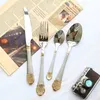 Mäander Besteck Set 6 Personen 24 Teilig Gold Besteckset Produktbild-Vorschau 8
