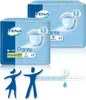 Two packages of TENA Pants Discreet incontinence underwear are shown, with a graphic illustrating absorbency level. Produktbild-Vorschau