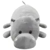 vidaXL Ippopotamo peluche grigio Anteprima dell’immagine prodotto 1