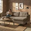 riess-ambiente Retro Ecksofa STOCKHOLM 220cm hellbraun Cord Produktbild-Vorschau 12