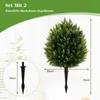 COSTWAY Sada 2 umělých rostlin 61 cm, cypřišový stromek se Náhled obrázku produktu 3