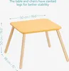 Navaris Kindersitzgruppe 3tlg. aus Holz - 1 Kindertisch 2 Produktbild-Vorschau 4