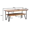 Table basse 90x50x40 cm sheesham bois massif / métal table Voir les images du produit 3