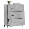 The Living Store Sideboard Betongrau 69,5x34x90 cm Produktbild-Vorschau 4