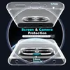 A marketing image showing a clear phone case with text highlighting its protective features. Produktbild-Vorschau