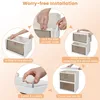 KOMFOTTEU úložný box s 3 úrovňami, stohovateľný organizér s Náhľad obrázku produktu 6