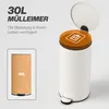 Mülleimer 30 L Treteimer mit Softclose-Deckel und Pedal, Produktbild-Vorschau 4