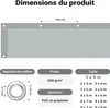 Telone Wiltec resistente alle intemperie grigio, telone Anteprima dell’immagine prodotto 9
