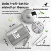 Beyond Silberner Eiswürfelbehälter mit Deckel und Zange Produktbild-Vorschau 2