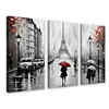 Muralo Leinwand Bilder Set Aufhängefertig Paris Straße Produktbild-Vorschau 2