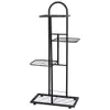 A black metal plant stand with four tiers. Náhled obrázku produktu