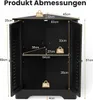 Armoire d'angle avec portes à persiennes, étagère réglable, Voir les images du produit 2