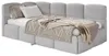 Selsey Cloudy - Lit rembourré, tissu en velours gris clair, Voir les images du produit 1