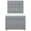 Boxspringbett mit Matratze Hellgrau 90x190 cm Stoff Produktbild-Vorschau 4
