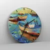 Wanduhr - Rund - Glasuhr - Łódź Hafen Bunt - 40x40cm - Produktbild-Vorschau 4