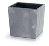 A square planter pot with a stone-like texture. Produktbild-Vorschau