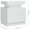 vidaXL Nachttisch Hochglanz-Weiß 45x35x52 cm Holzwerkstoff Produktbild-Vorschau 7