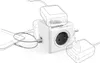 A line drawing illustration of a white Powercube Original USB PD 20W power adapter with multiple outlets and USB ports, connected to various electronic devices and other power adapters. Náhled obrázku produktu