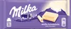 A Milka white chocolate bar packaging with a cow and mountains in the background. Náhled obrázku produktu