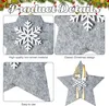 12 Stück Stern Besteckhalter Weihnachten Filz,Grau Produktbild-Vorschau 3