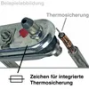 Close-up of a heating element and a fuse symbol with German text labels. Náhľad obrázku produktu