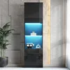 Merax Hochglanze Vitrine mit LED-Beleuchtung, Hochschrank Produktbild-Vorschau 4